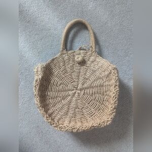 Straw Woven Handbag with Crossbody Strap